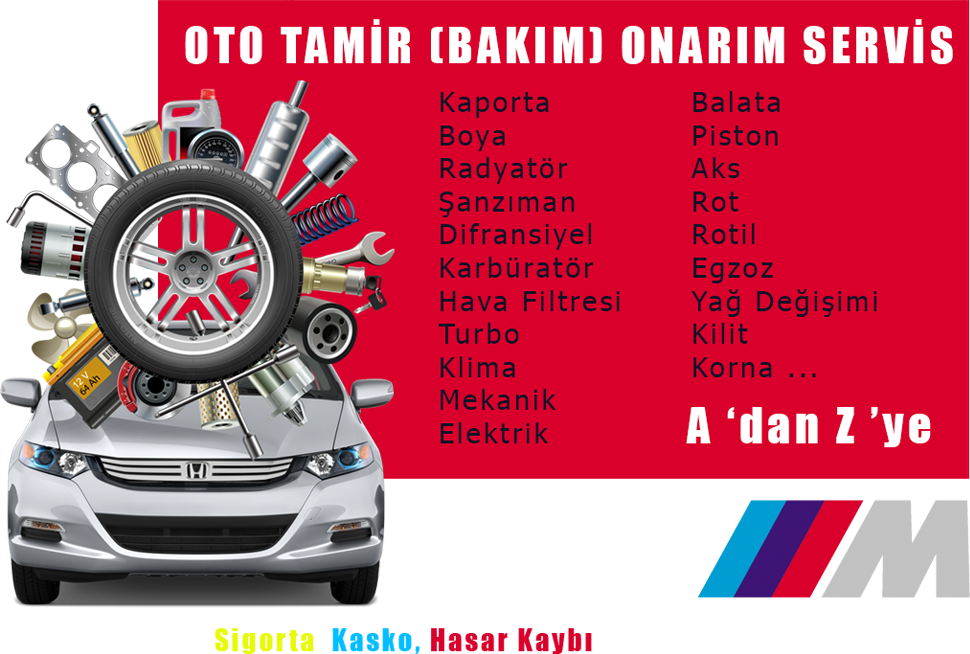 Tüm Markalarda Oto (Araç) Tamir, Bakım, Onarım İşlerinizi İtina İle Yapıyoruz... (M Garage) Antalya